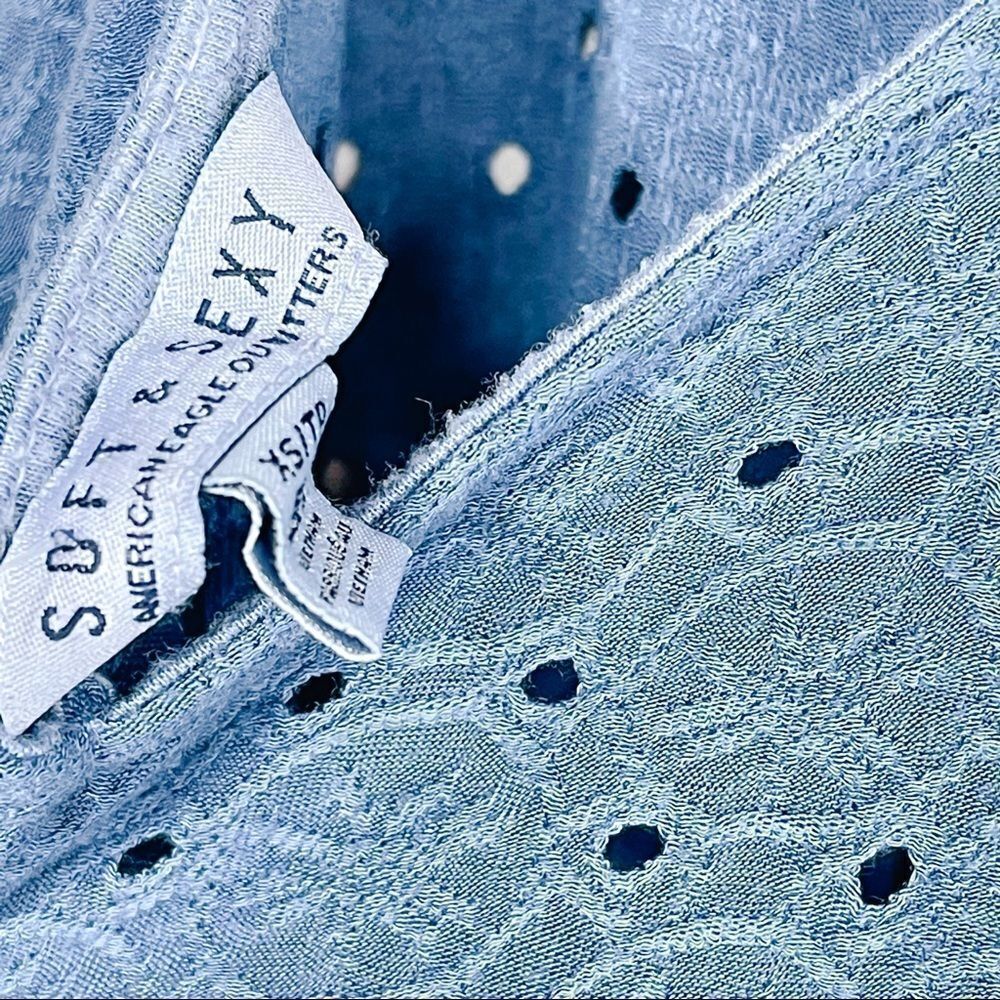 American Eagle Soft & Sexy Eyelet Swing Tank Top - Picture 8 of 10